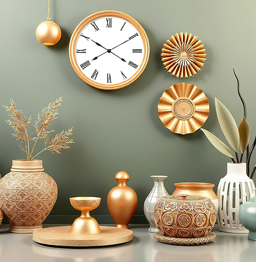Golden Accents Decor Set details-Melriona